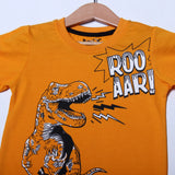NEW MUSTARD DINO ROO AAR PRINTED T-SHIRT FOR BOYS
