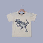 Load image into Gallery viewer, NEW CREAM DINO PRINTED T-SHIRT FOR BOYS
