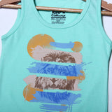 NEW SEA GREEN LION PRINTED SANDO FOR BOYS