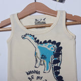 NEW LIME WANNA BE MY FRIEND PRINTED SANDO FOR BOYS
