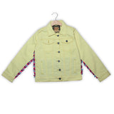 LIME YELLOW JEANS JACKET FOR GIRLS