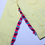 LIME YELLOW JEANS JACKET FOR GIRLS