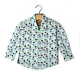 WHITE HEARTS PRINTED CASUAL SHIRT FOR GIRLS