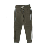 GREEN WITH WHITE STRIPES JOGGER PANTS TROUSERS