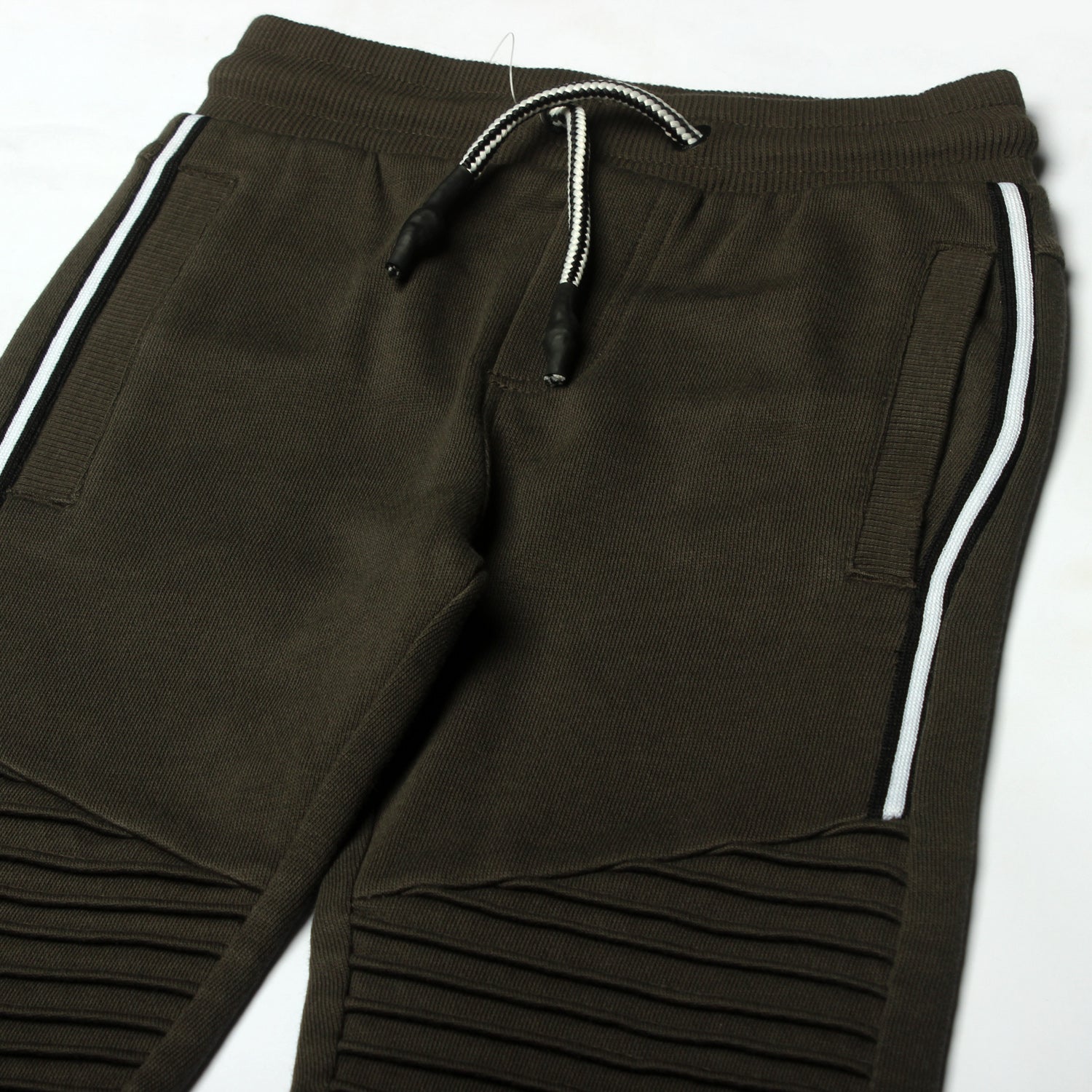 GREEN WITH WHITE STRIPES JOGGER PANTS TROUSERS