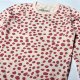 PINK WITH LEOPARD DOTS PRINTED FULL SLEEVES ROMPERS