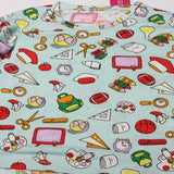 LIGHT BLUE FULL SLEEVES MIX PRINTED TOP FOR GIRLS