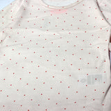 BABY PINK FULL SLEEVES POLKA DOTS PRINTED TOP FOR GIRLS