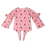 Load image into Gallery viewer, PINK FULL SLEEVES FLOWER PRINTED TOP FOR GIRLS
