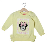 YELLOW MINNIE MOUSE PRINTED SWEATSHIRT