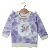 PURPLE PINK SWAN PRINTED SWEATSHIRT