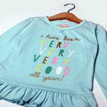 Load image into Gallery viewer, SKY BLUE FULL SLEEVES VERY GOOD PRINTED TOP FOR GIRLS
