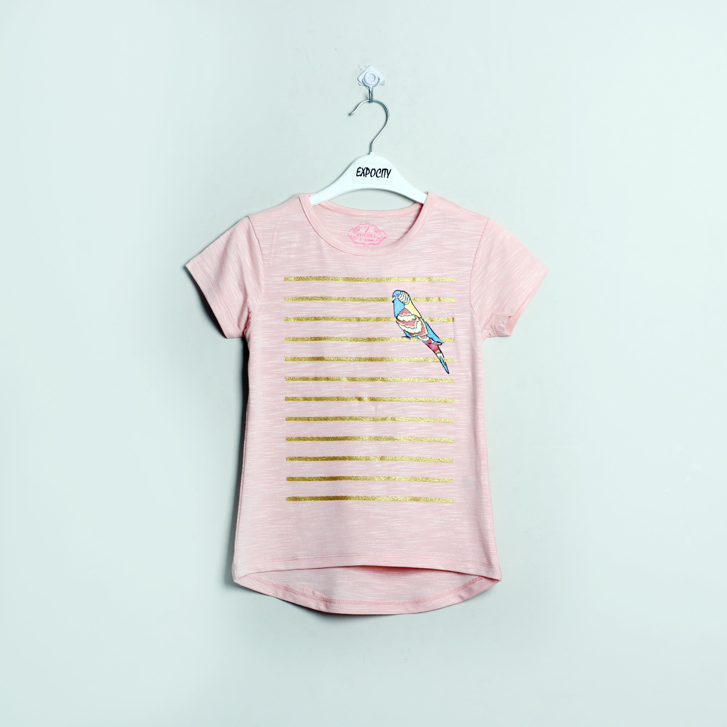 Baby Pink Parrot Printed Top - Expo City