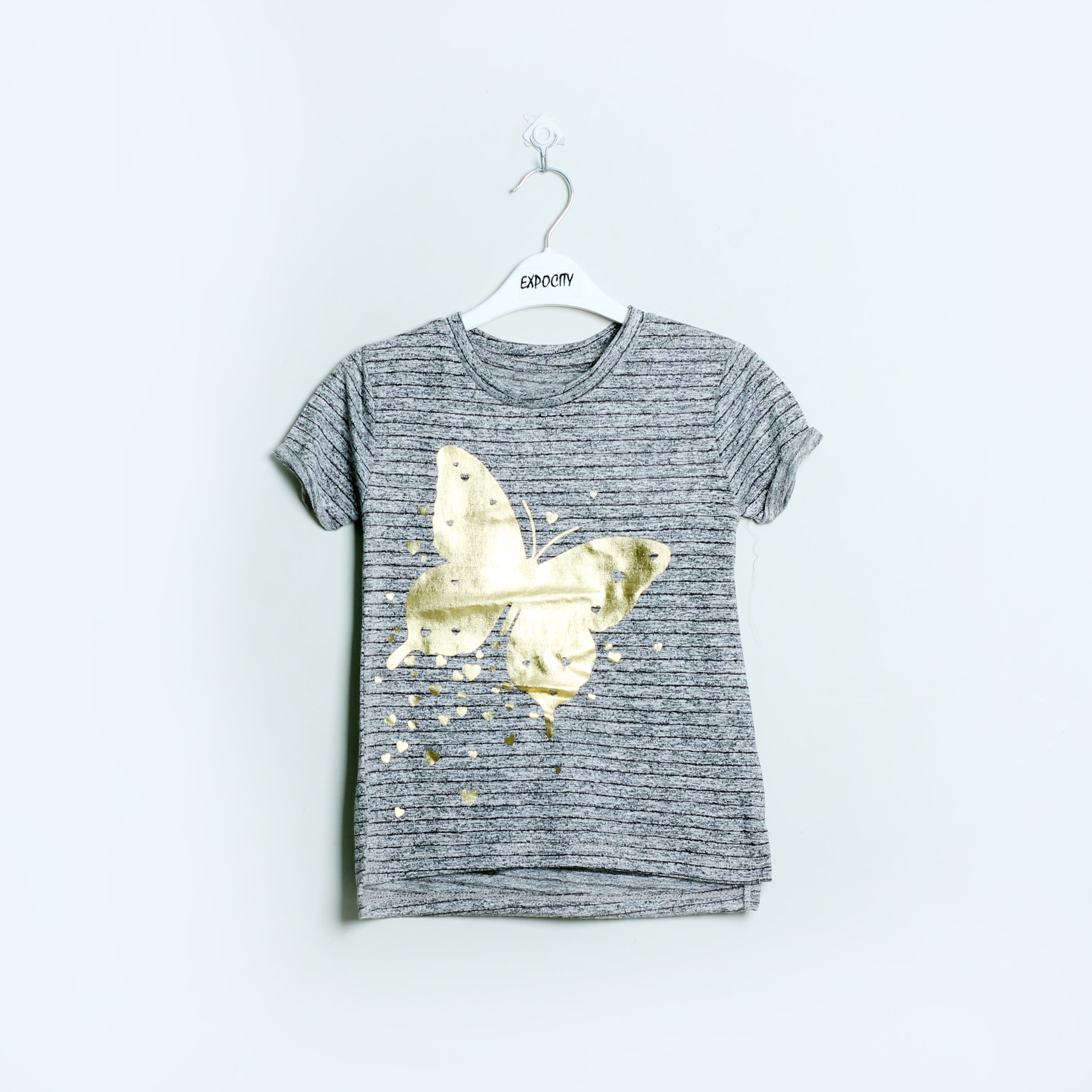 Grey Butterfly Printed Top - Expo City