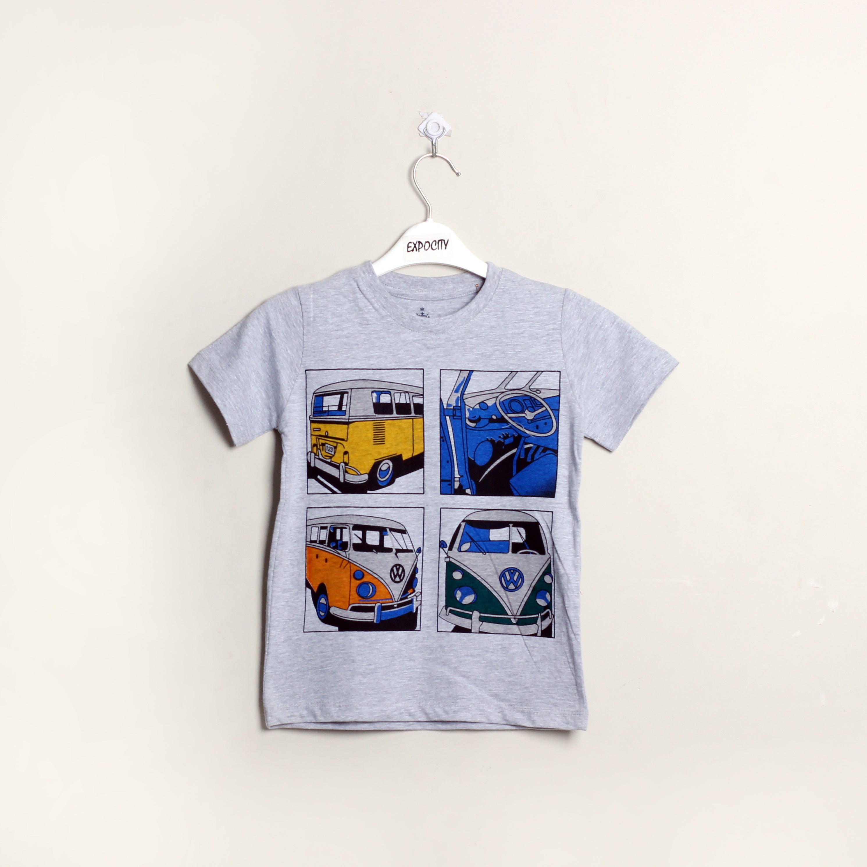 Light Grey Car  Printed T-Shirt - Expo City
