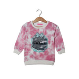 PINK & WHITE WITH SWEET PATCH SWEATSHIRT FOR GIRLS