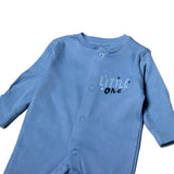 BLUE LITTLE ONE PRINTED FULL BODY FULL SLEEVES ROMPERS
