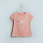 Load image into Gallery viewer, Peach  Cat Printed T-Shirt - Expo City
