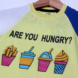 YELLOW WITH WHITE & BLUE SLEEVE T-SHIRT FOR BOYS