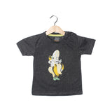 NEW CHARCOAL GREY BANANA PRINTED T-SHIRT FOR BOYS