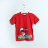 Red Zebra Printed T-Shirt - Expo City