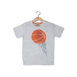 NEW LIGHT GREY BASE BALL RISE ABOVE PRINTED T-SHIRT FOR BOYS