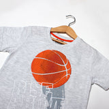 NEW LIGHT GREY BASE BALL RISE ABOVE PRINTED T-SHIRT FOR BOYS