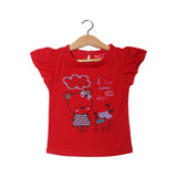 NEW RED LOVE SUMMER DAYS PRINTED HALF SLEEVES T-SHIRT TOP