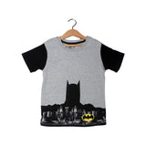 NEW GREY WITH BLACK BATMAN PRINTED T-SHIRT FOR BOYS