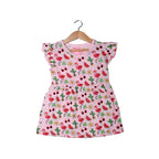 NEW BABY PINK WATER MELON & GLASSES PRINTED HALF SLEEVES T-SHIRT TOP