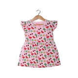 NEW BABY PINK WATER MELON & GLASSES PRINTED HALF SLEEVES T-SHIRT TOP