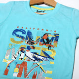 NEW SKY BLUE SUMMER TIME PRINTED T-SHIRT FOR BOYS
