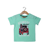 NEW SEA GREEN OCEANSIDE PRINTED T-SHIRT FOR BOYS