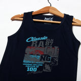 NEW NAVY BLUE CLASSIC RACING PRINTED SANDOS FOR BOYS