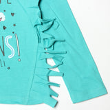 NEW SEA GREEN I BELIEVE IN UNICORN PRINTED FULL SLEEVES T-SHIRT
