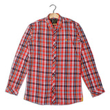 NEW ORANGE CHEKERED FULL SLEEVES CASUAL SHIRT FOR BOYS