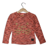 Let's Celebrate Peach Full Sleeve Girls Top