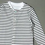 NEW BLACK STRIPES FULL BODY FULL SLEEVES ROMPERS