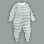 NEW GREY STRIPES FULL BODY FULL SLEEVES ROMPERS
