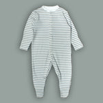 Load image into Gallery viewer, NEW GREY STRIPES FULL BODY FULL SLEEVES ROMPERS
