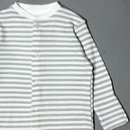 WHITE WITH GREY STRIPES FULL BODY FULL SLEEVES ROMPERS
