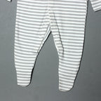 NEW GREY STRIPES FULL BODY FULL SLEEVES ROMPERS