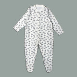 WHITE WITH GREY CLOUDS PRINTED FULL BODY FULL SLEEVES ROMPERS