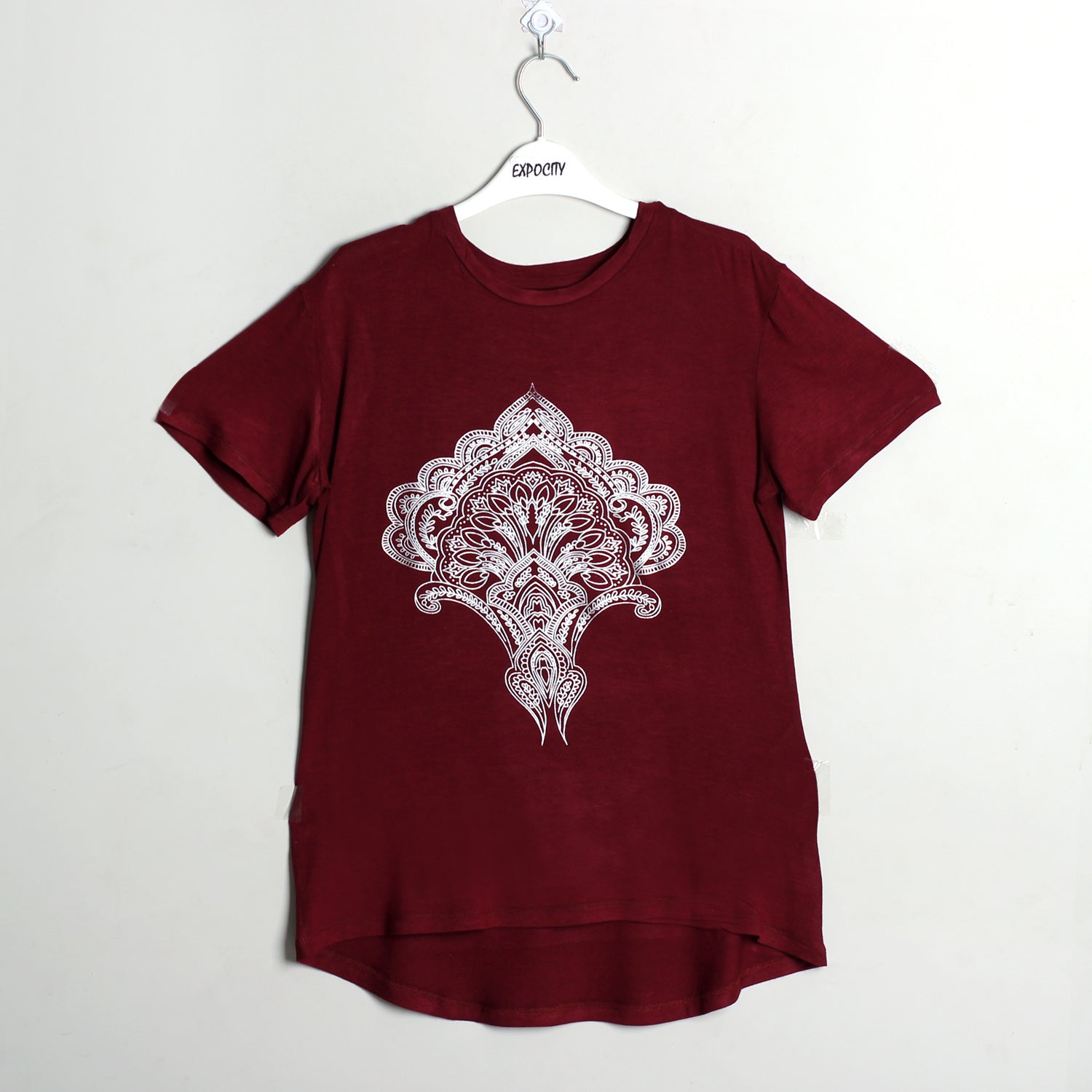 RED LEAF PRINTED T-SHIRT - Expo City Main image