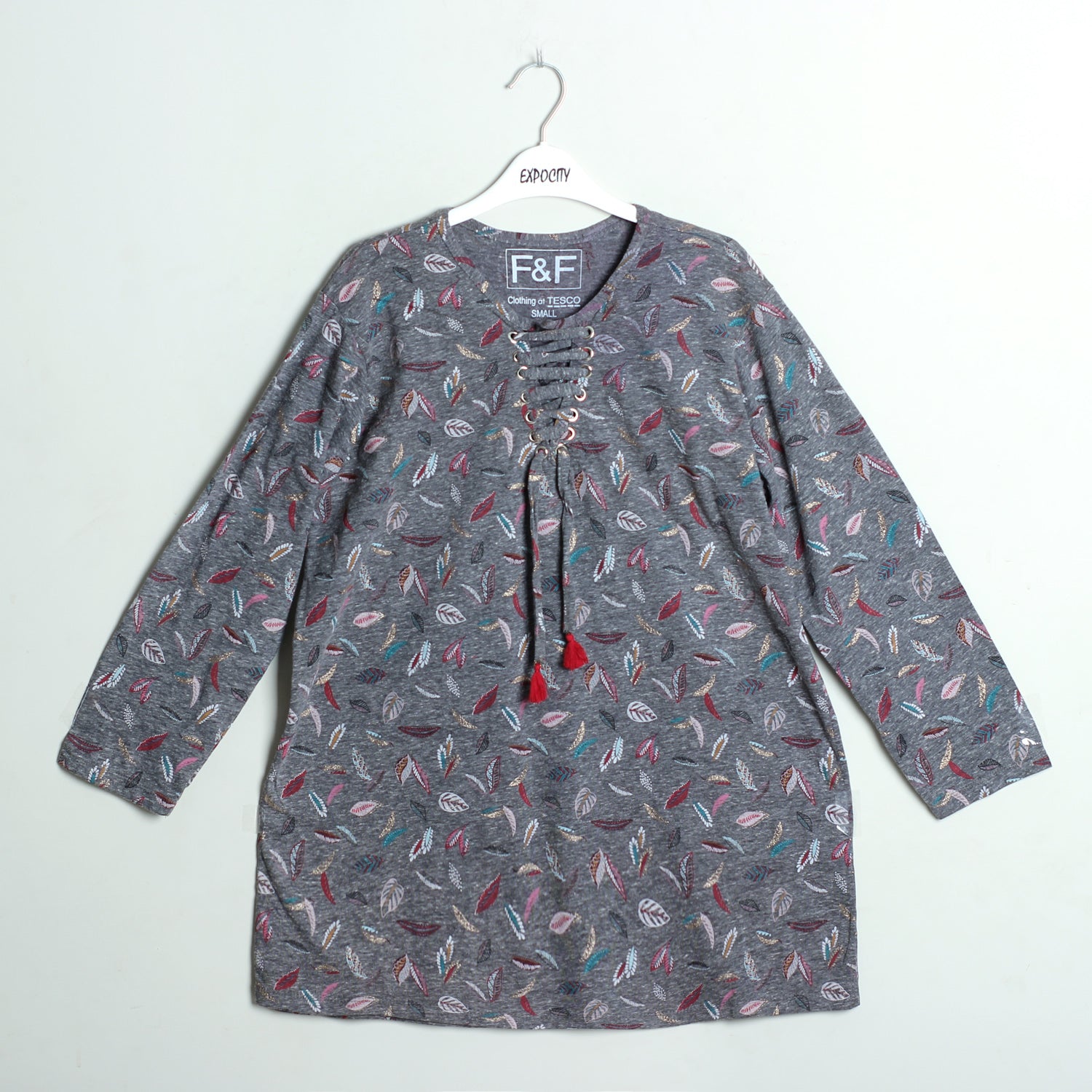 GREY  PRINTED TOP - Expo City