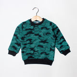 NEW GREEN DINO PRINTED SWEATSHIRT