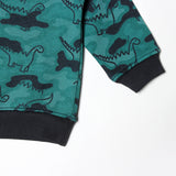 NEW GREEN DINO PRINTED SWEATSHIRT