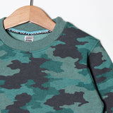 NEW GREEN CAMOUFLAGE PRINTED SWEATSHIRT