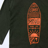 NEW GREEN EAST COAST PRINTED FULL SLEEVE T-SHIRT