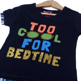NEW NAVY BLUE WITH BLUE TROUSER TOO COOL FOR BEDTIME PRINTED SUIT